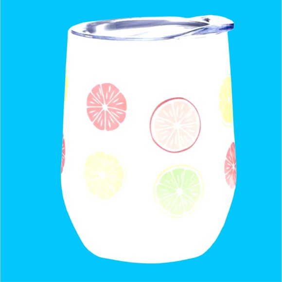 CHIC & TONIC Summer Citrus Wine Tumbler NIB - Picture 3 of 11